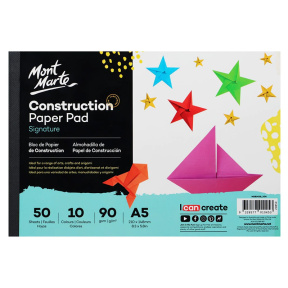Set hârtie colorată A5 Mont Marte Creative Kids, 50 foi 10 culori