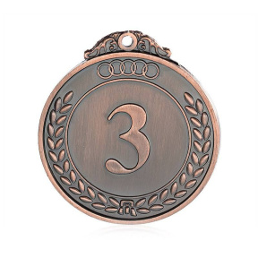 Медаль с нумерацией "3", бронза