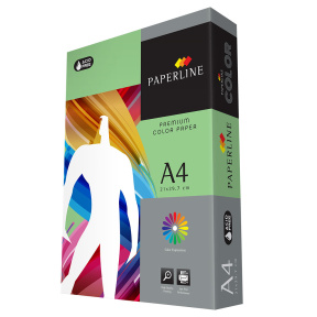Hârtie colorată A4 Paperline GREEN,  80gr., verde