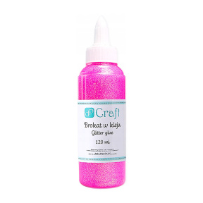 Lipici cu sclipici, 120 ml, roz