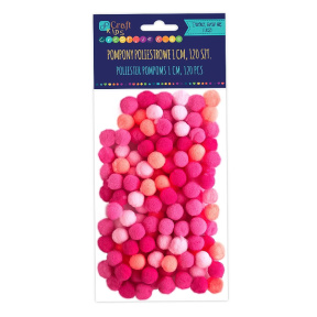 Pompoane pentru decor 1cm mix roz 120buc.