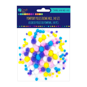 Pompoane pentru decor mix pastel 140buc.