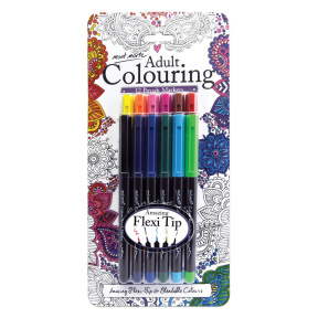 Set markere-pensulă Colouring Brush Markers 12 bucăți