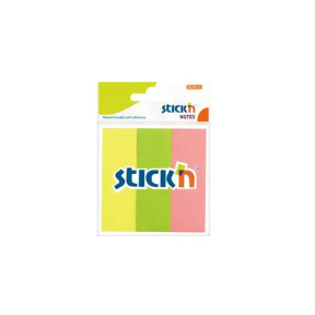Bloc de hârtie pentru notițe STICKn, 75x25, neon 3 buc, 50 file