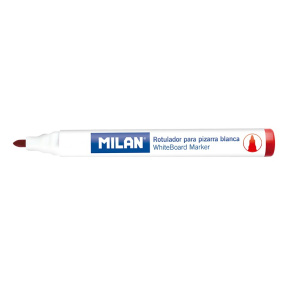 Маркер MILAN для сухостираемых досок BULLET, красный, (по штучно)
