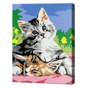 Котята на релаксе 20x30 см, картина по номерам
