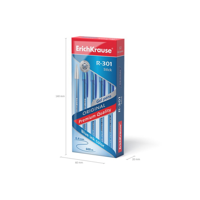 Pix cu gel Erich Krause R-301 albastru ORIGINAL