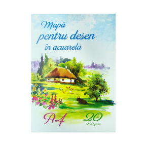 Mapă pentru desen în acuarelă  A4, 20 foi, 200 gr./m2