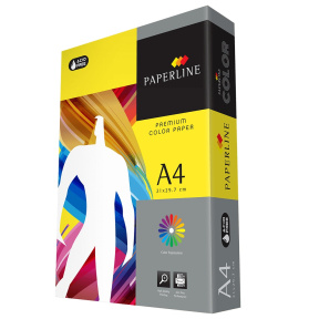 Бумага цветная Paperline 160гр, интенсив 250л  LEMON, лемон