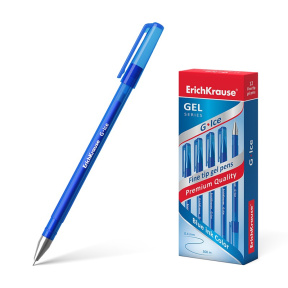 Pix cu gel Erich Krause G-ICE gel, albastru 0,38 mm
