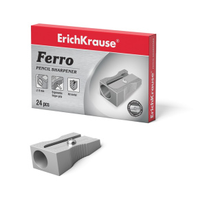 Точилка Erich Krause клиновидная алюминиевая FERRO, (по штучно)