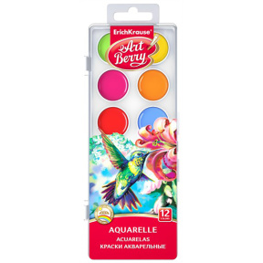 Acuarelă EKRAUSE ArtBerry 12 culori cu protecție UV a culorii