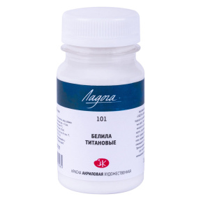 Vopsea acrilică Ladoga Alb de titan 100ml.