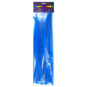 Sarma flausata chenille 30cm 25buc albastru