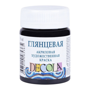 Acril negru glantat Decola 50 ml
