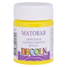 Vopsea acrilică mată Decola, lemon